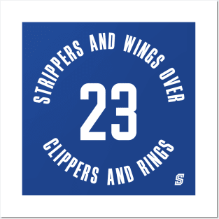 Strippers and Wings Over Clippers and Rings Posters and Art